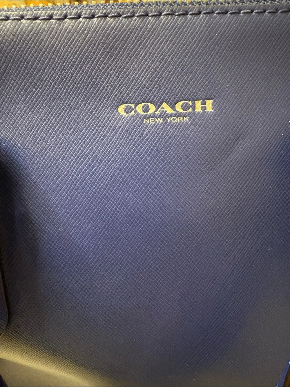 Coach Navy Blue Leather Dome‎ Crossbody Bag